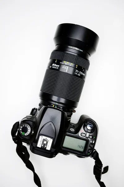 プライベート コレクションで Photocamera ニコン D80 とニッコール レンズ — ストック写真