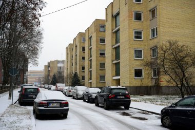 Vilnius Zverynas bölgesinde 24 Kasım 2014 tarihinde öğleden sonra zaman