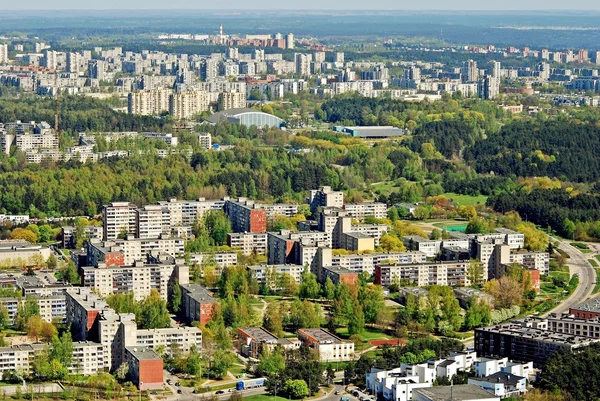 Vilnius city capital of Lithuania aerial view — Stock Photo, Image