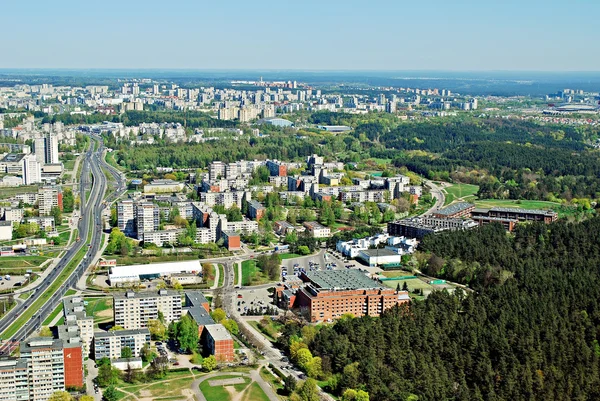 Vilnius capitale de la Lituanie vue aérienne — Photo