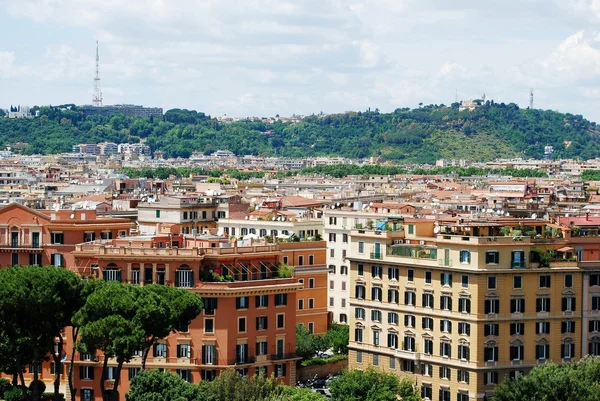 Vista aérea de Roma desde el castillo de San Angelo — Foto de Stock