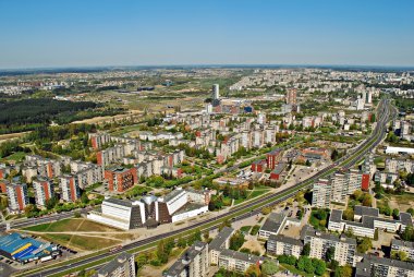 Vilnius Litvanya Hava görünümünü şehir başkenti