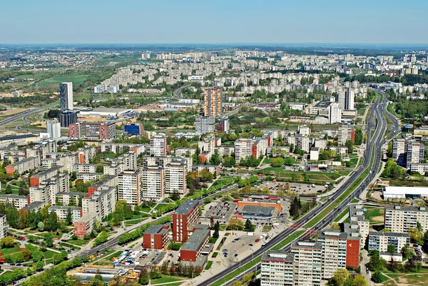 Vilnius capital da Lituânia vista aérea — Fotografia de Stock