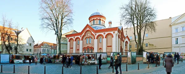 Vilna capital de Lituania centro vista — Foto de Stock