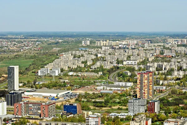 Vilnius capitale de la Lituanie vue aérienne — Photo