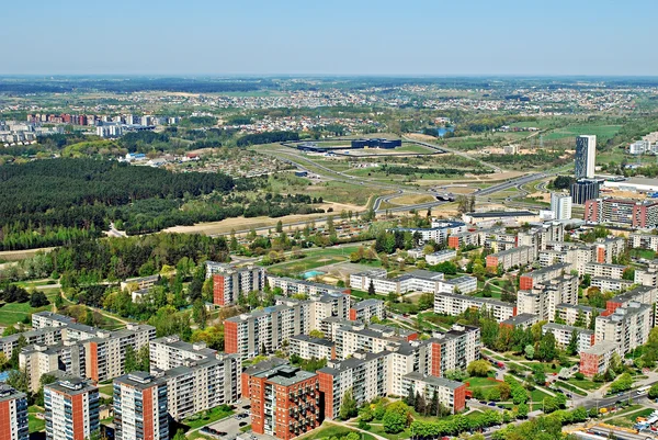 Vilnius city capital of Lithuania aerial view — Stock Photo, Image