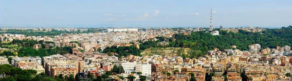 Aerial view of Rome city from St Peter Basilica roof — Stock Photo, Image