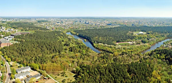 Vilnius capital da Lituânia vista aérea — Fotografia de Stock