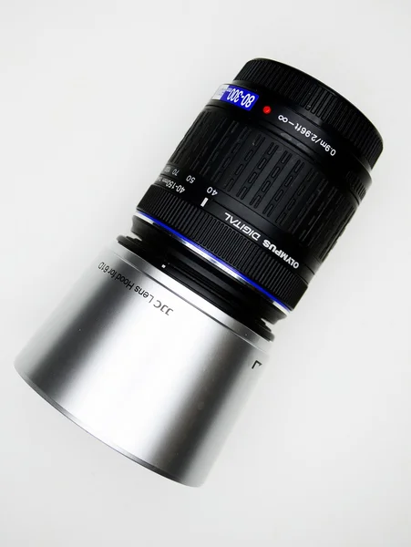 Lens 80-300 for photocamera Olympus in private collection — Stock Photo, Image