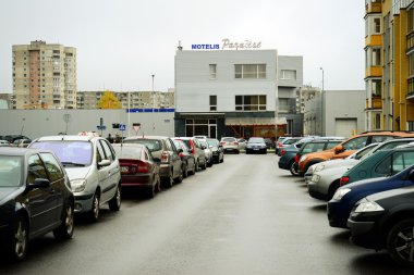 Vilnius şehir Pasilaiciai bölgesi Sonbahar zaman