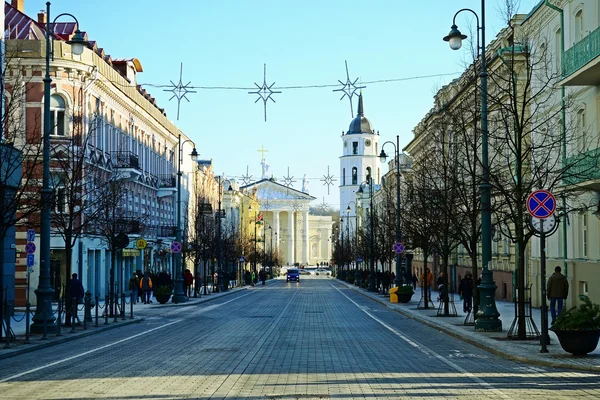 Hlavní město Vilnius Litva centrum zobrazení — Stock fotografie