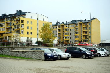 Vilnius şehir Pasilaiciai bölgesi Sonbahar zaman