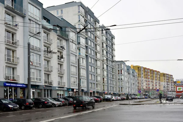 Casas de la ciudad de Vilna en el distrito de Zirmunai Nord city — Foto de Stock