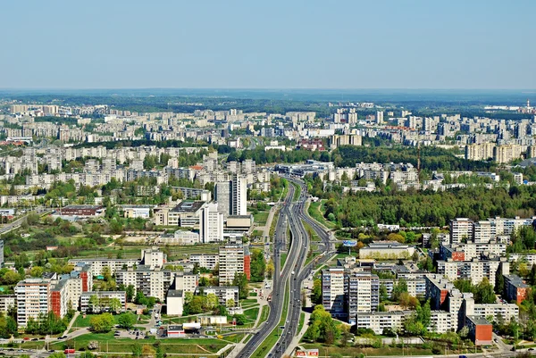 Vilnius city capital of Lithuania aerial view — Stock Photo, Image