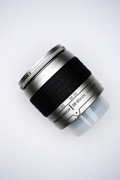 Lente Nikkor para cámara fotográfica Nikon en colección privada — Foto de Stock