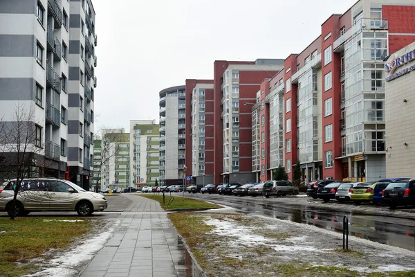 Vilnius case di città nel distretto di Zirmunai Nord città — Foto Stock