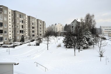 Litvanya Vilnius şehir Pasilaiciai bölgesinin başkenti kışın