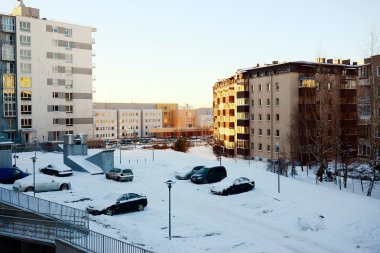 Litvanya Vilnius şehir Pasilaiciai bölgesinin başkenti kışın