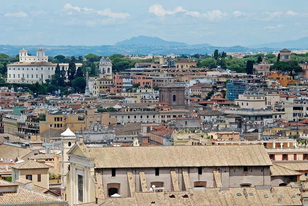 Rome vue aérienne depuis le monument Vittorio Emanuele — Photo