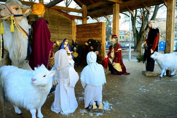 Vilnius capital da Lituânia catedral lugar decoração de Natal — Fotografia de Stock