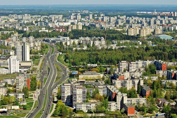 Vilnius city capital of Lithuania aerial view — Stock Photo, Image