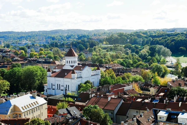 Ville de Vilnius vue aérienne depuis la tour de l'Université de Vilnius — Photo