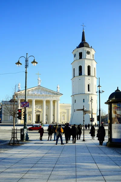 Vilnius cidade capital da Lituânia catedral lugar — Fotografia de Stock