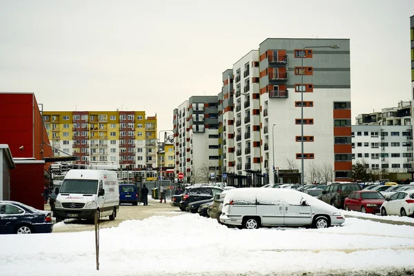 Дома города Вильнюса в городе Зирмунай — стоковое фото