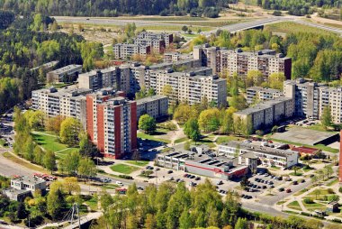 Vilnius Litvanya Hava görünümünü şehir başkenti