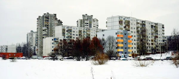 Vilna casas de la ciudad en el distrito de Seskine. Lituania . — Foto de Stock