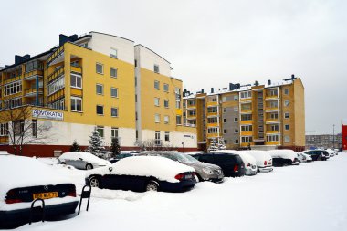 Litvanya Vilnius şehir Pasilaiciai bölgesinin başkenti kışın