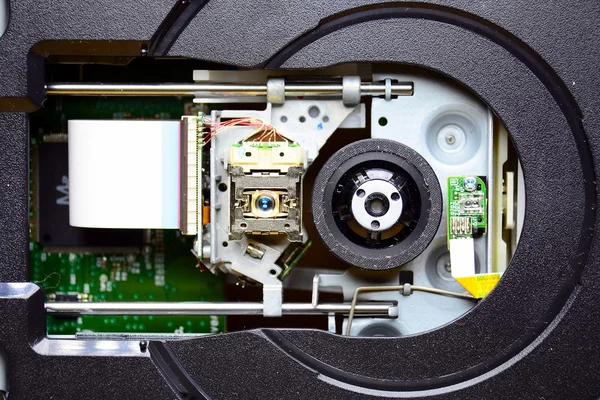 Laser in DVD-ROM disk drive open unit — Stock Photo, Image