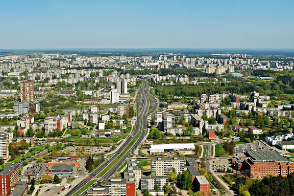 Město město Vilnius Litva letecký pohled — Stock fotografie