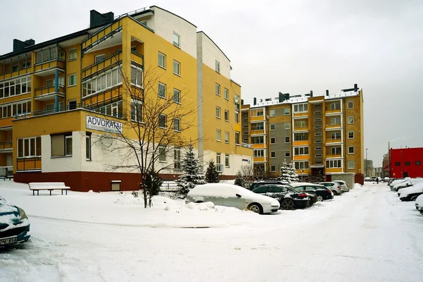 Winter in capital of Lithuania Vilnius city Pasilaiciai district — Stock Photo, Image