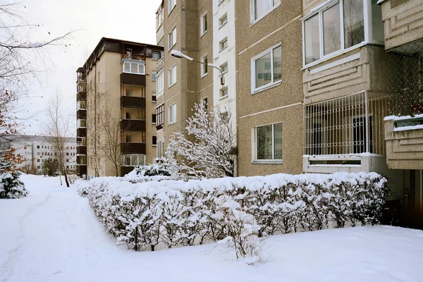 Winter in capital of Lithuania Vilnius city Pasilaiciai district — Stock Photo, Image