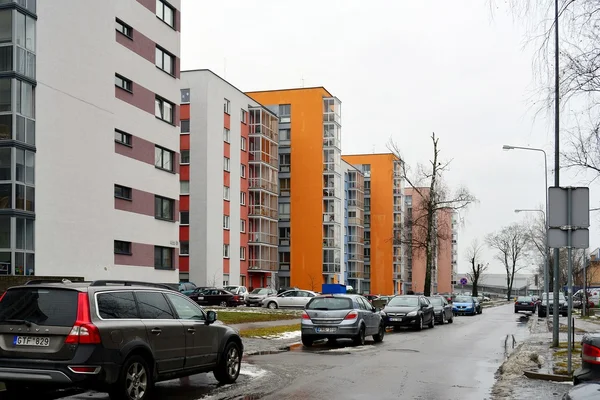 Vilnius maisons de ville dans le district de Zirmunai Nord ville — Photo