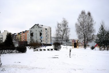 Litvanya Vilnius şehir Pasilaiciai bölgesinin başkenti kışın