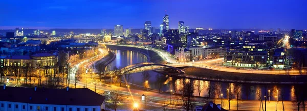 Vilnius Panorama invernale dalla torre del castello di Gediminas — Foto Stock