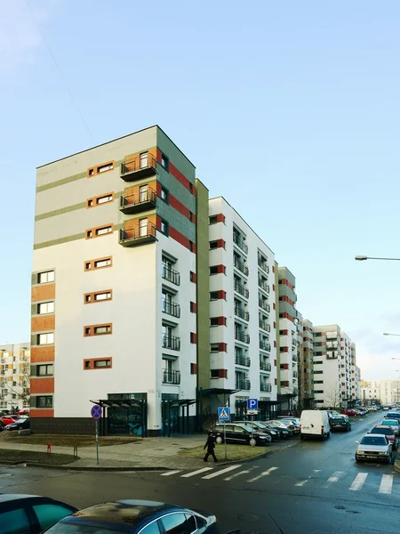 Vilnius cidade casas em Zirmunai distrito Nord cidade — Fotografia de Stock