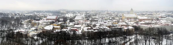 Vilnius vintern Panorama från Gediminas Castle tornet — Stockfoto