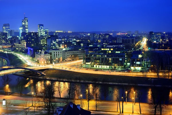 Vilnius Panorama de Inverno da Torre do Castelo de Gediminas — Fotografia de Stock