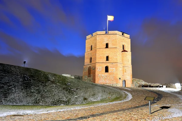 Gediminas Castle tornet på kulle i Vilnius — Stockfoto