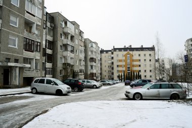 Litvanya Vilnius şehir Pasilaiciai bölgesinin başkenti kışın