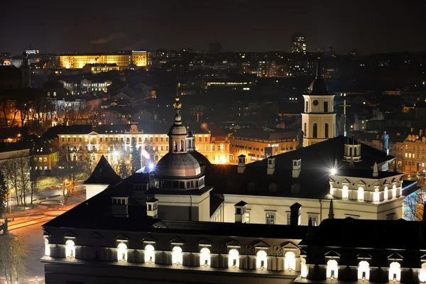 Vilnius zimní Panorama z věže hradu Gediminas — Stock fotografie