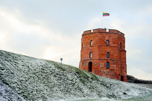 Torre do castelo de Gediminas, símbolo da cidade de Vilnius — Fotografia de Stock