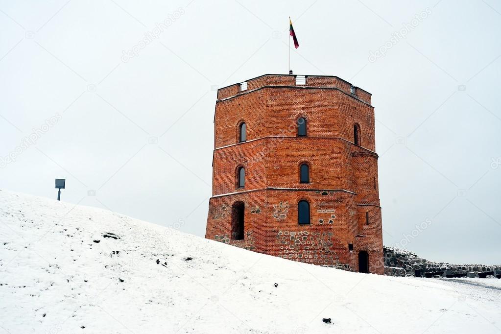 Gediminas Castle Tower on Hill in Vilnius