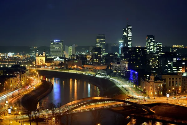 Vilnius zimní Panorama z věže hradu Gediminas — Stock fotografie