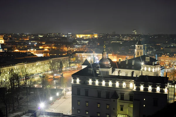 Vilna Panorama de Invierno Desde la Torre del Castillo de Gediminas — Foto de Stock