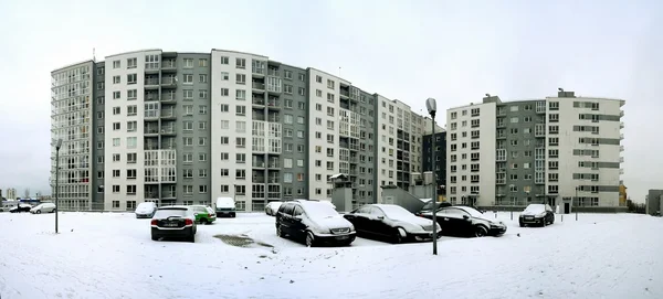 Vinter i huvudstaden i Litauen Vilnius stadsdelen Pasilaiciai — Stockfoto