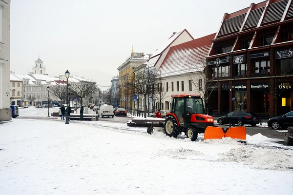 Vilnius City White Winter Morning Time View — Stock Photo, Image